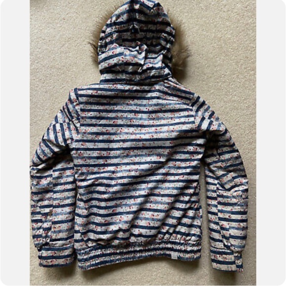 ROXY Torah Bright liberty jacket stripe floral Hood - Picture 2 of 4